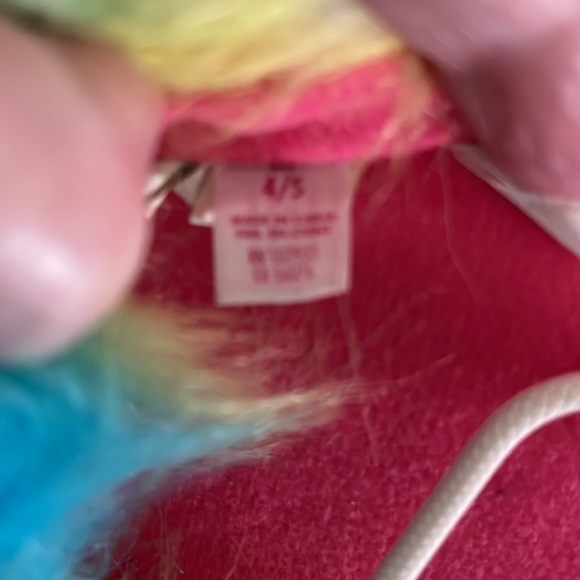 🦄JUSTICE UNICORN🦄SLIPPERS GIRLS SIZE 4/5 GREAT CONDITION! SUPER CUTE! - Picture 5 of 6